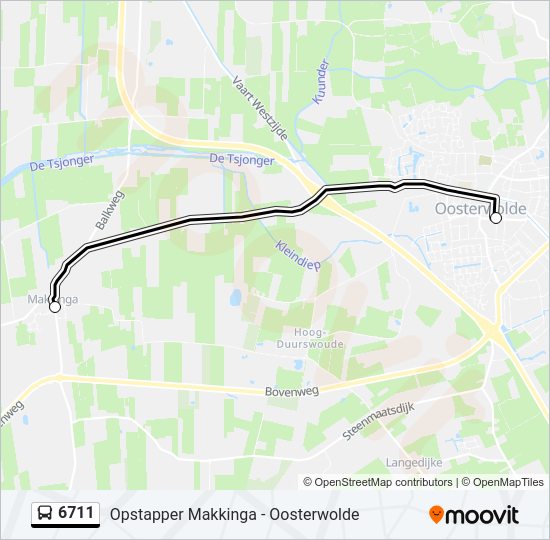 6711 Bus Line Map