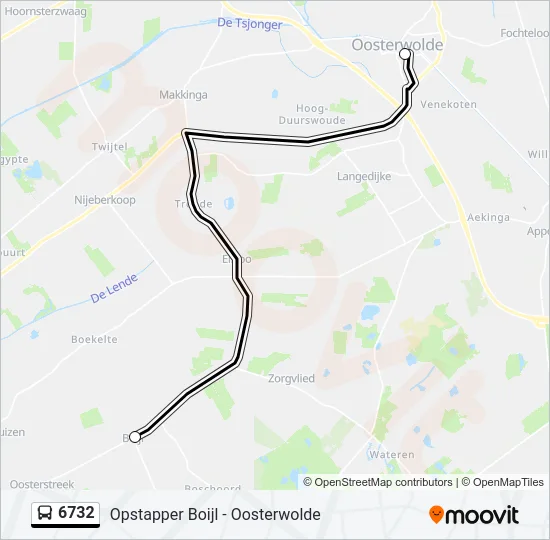 6732 Bus Line Map