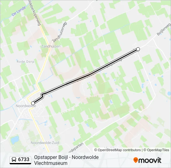6733 Bus Line Map
