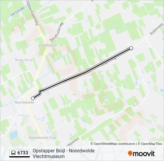 6733 Bus Line Map