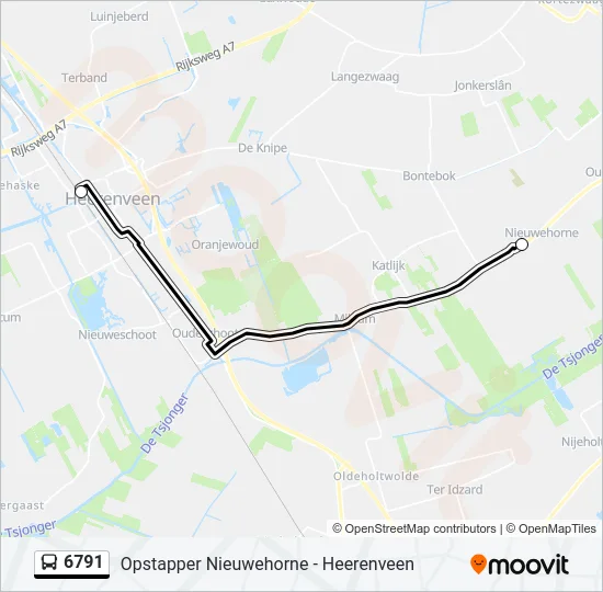 6791 Bus Line Map