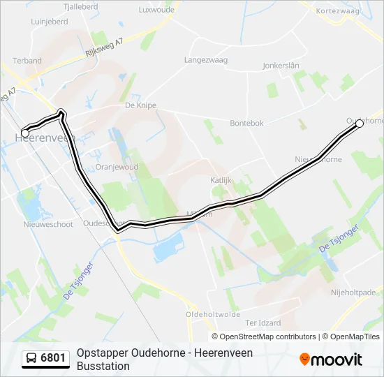 6801 Bus Line Map