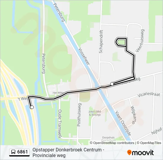 6861 Bus Line Map