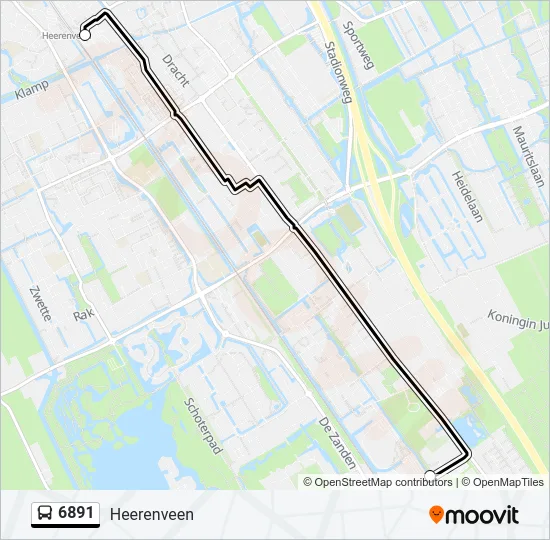 6891 Bus Line Map
