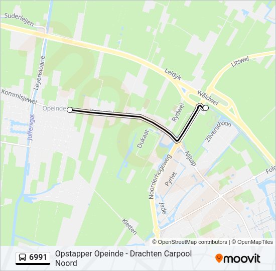 6991 Bus Line Map