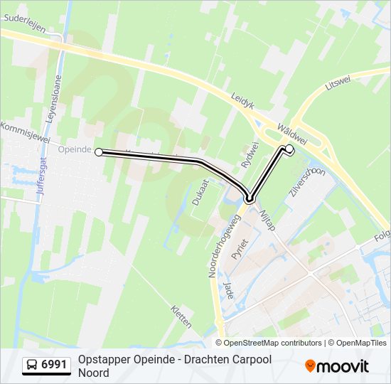 6991 Bus Line Map