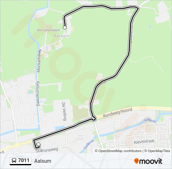 7011 Bus Line Map