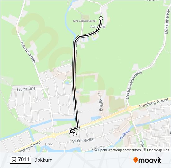 7011 Bus Line Map