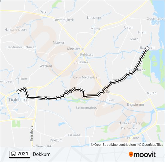 7021 Bus Line Map