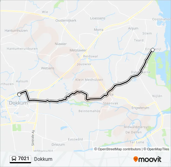 7021 Bus Line Map