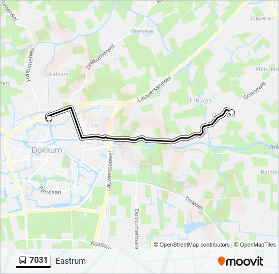7031 Bus Line Map