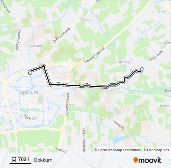 7031 Bus Line Map