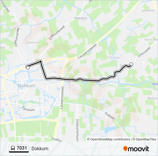 7031 Bus Line Map