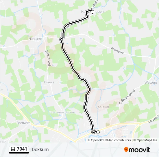 7041 Bus Line Map