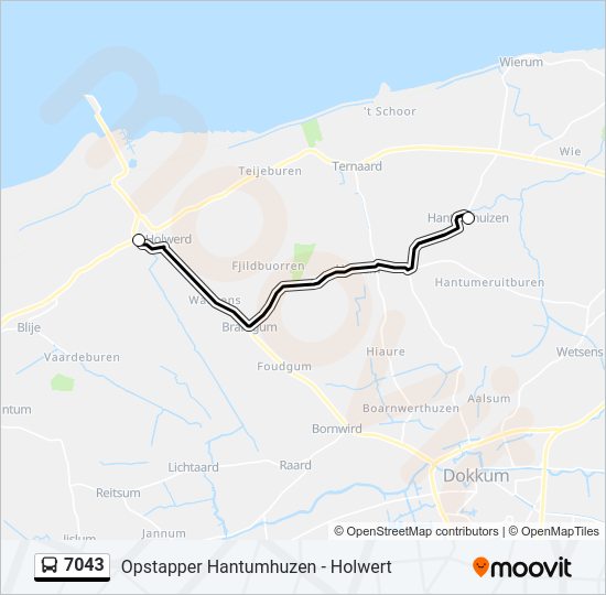 7043 Bus Line Map