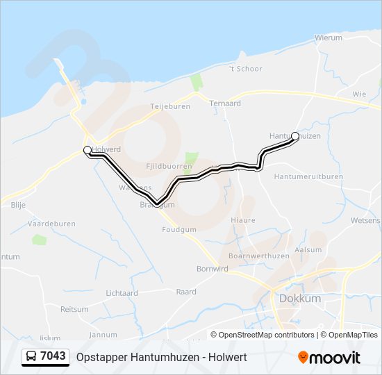 7043 Bus Line Map