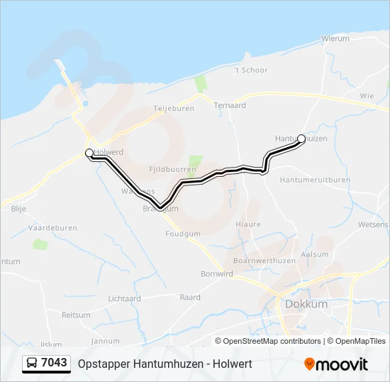 7043 Bus Line Map