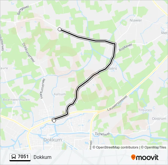 7051 Bus Line Map