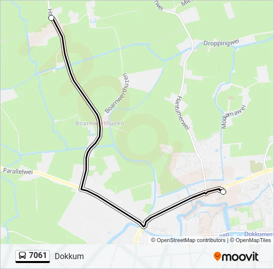 7061 Bus Line Map