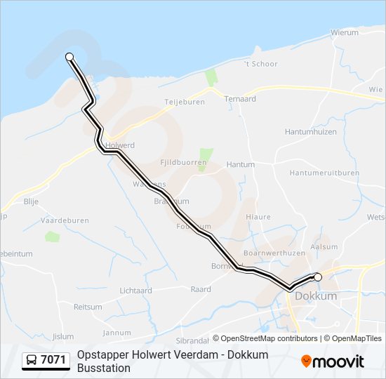 7071 Bus Line Map
