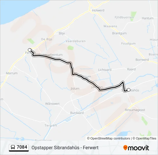 7084 Bus Line Map