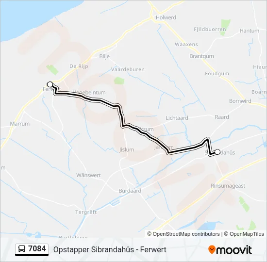 7084 Bus Line Map