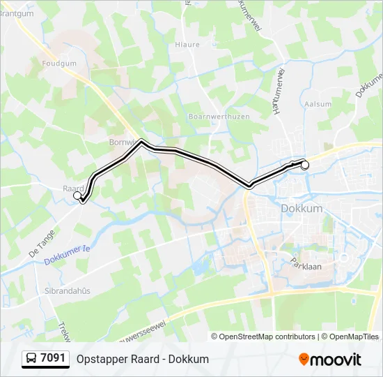 7091 Bus Line Map