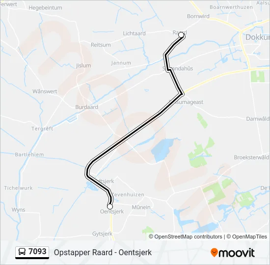 7093 Bus Line Map