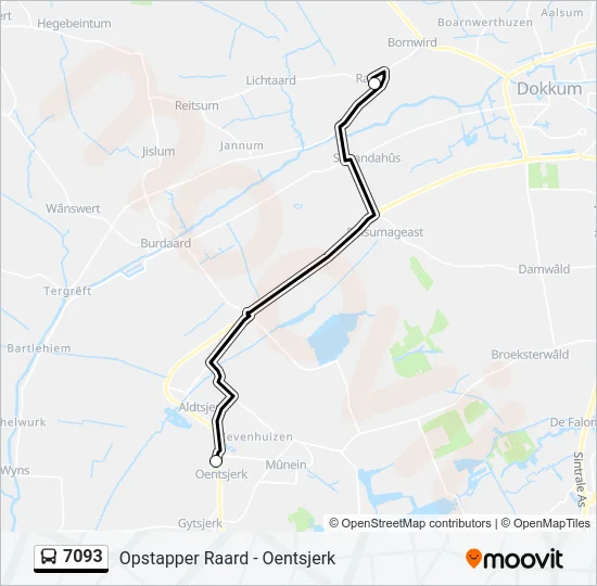 7093 Bus Line Map