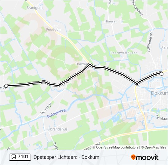 7101 Bus Line Map