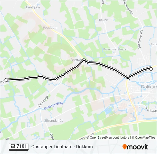 7101 Bus Line Map