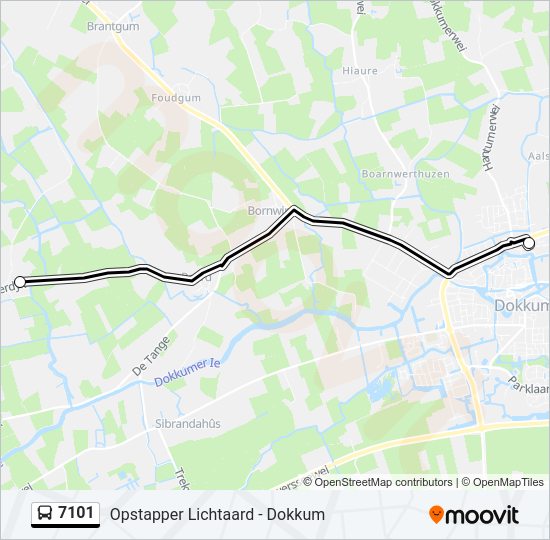 7101 Bus Line Map