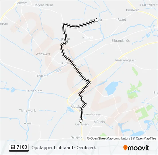 7103 Bus Line Map