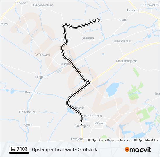 7103 Bus Line Map