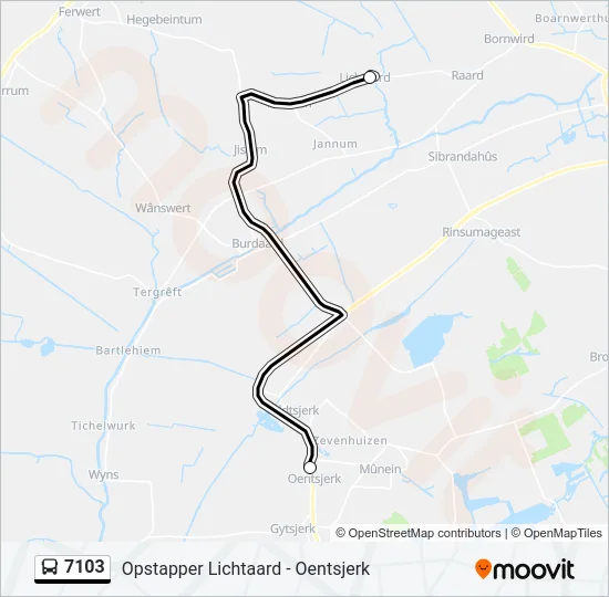 7103 Bus Line Map