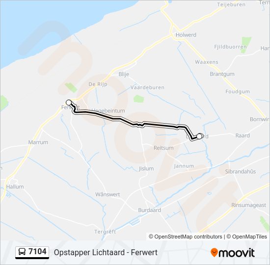 7104 Bus Line Map