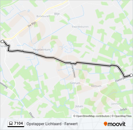 7104 Bus Line Map