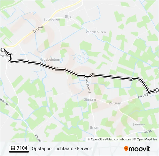 7104 Bus Line Map
