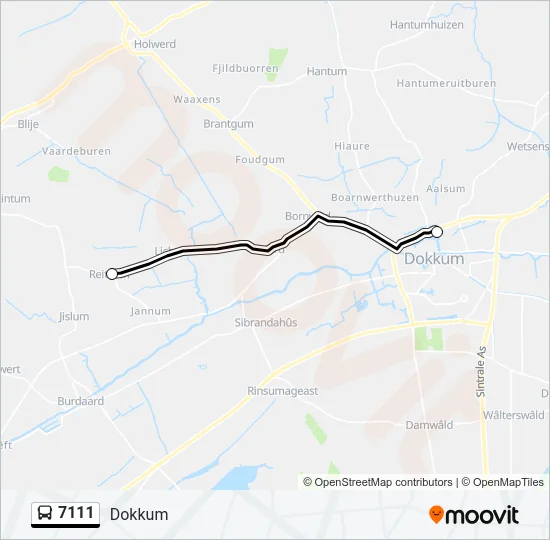 7111 Bus Line Map