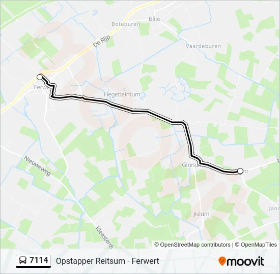 7114 Bus Line Map