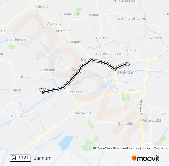 7121 Bus Line Map