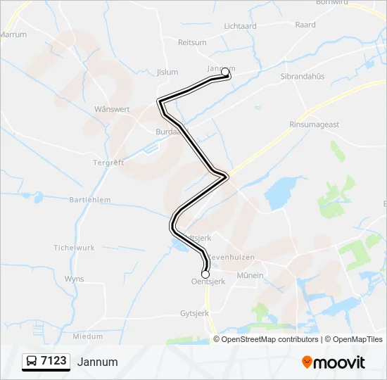 7123 Bus Line Map