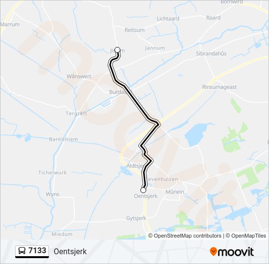 7133 Bus Line Map
