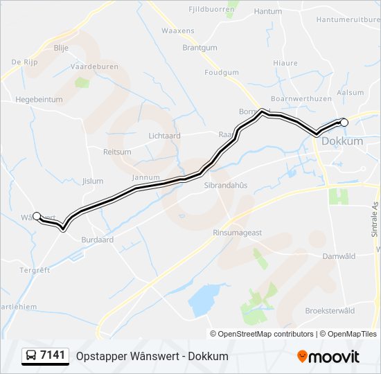 7141 Bus Line Map