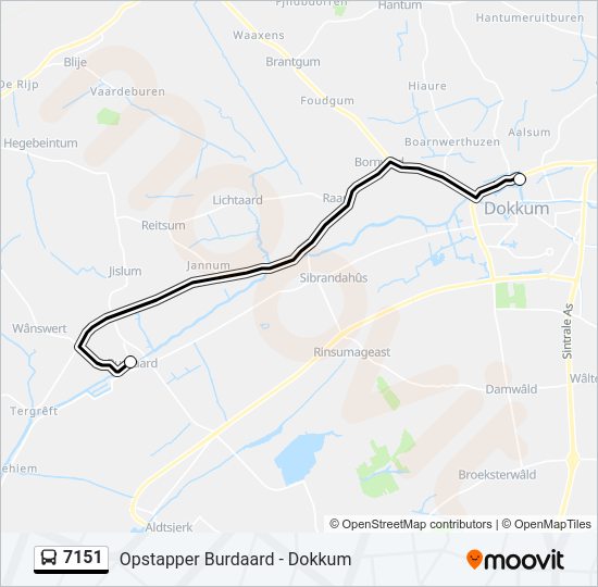 7151 Bus Line Map