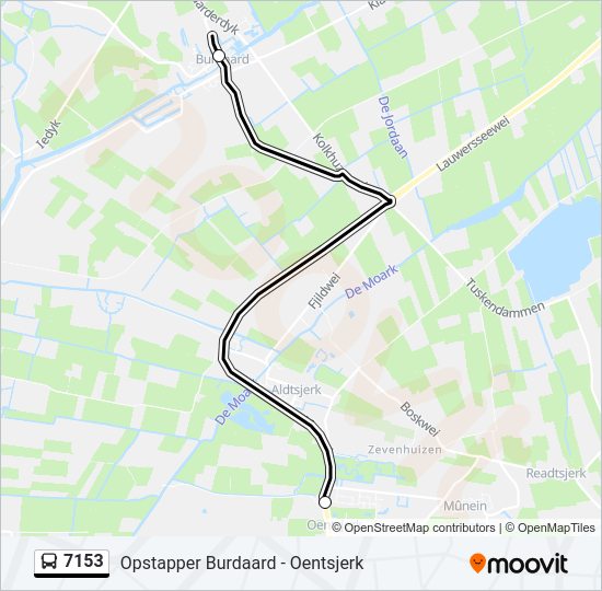 7153 Bus Line Map