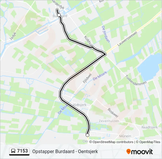 7153 Bus Line Map