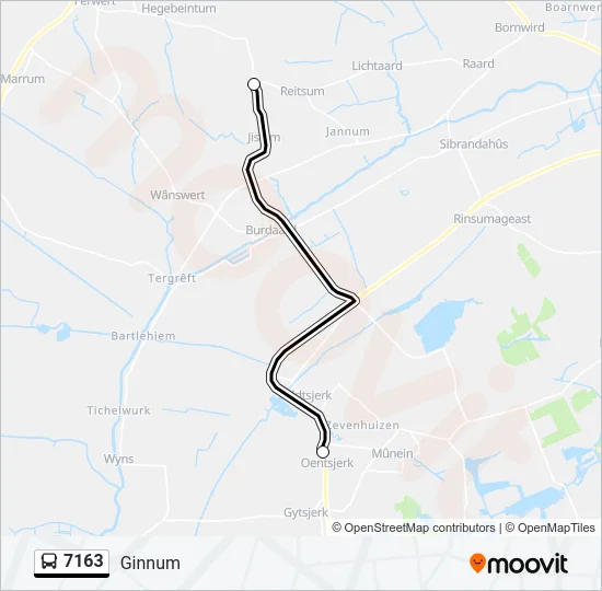 7163 Bus Line Map