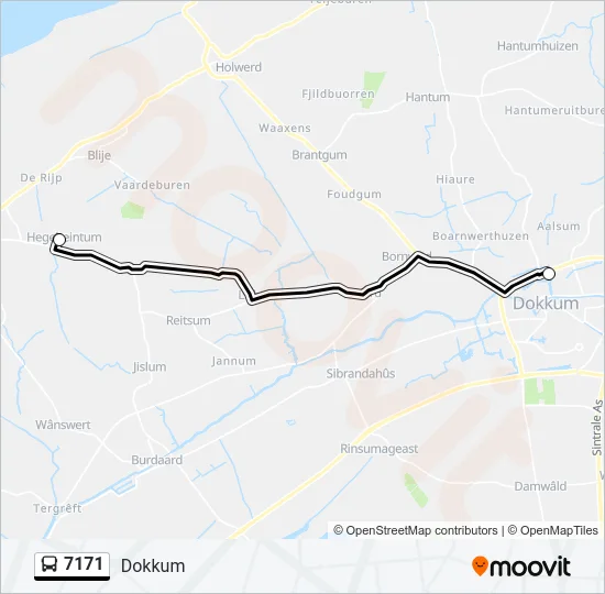 7171 Bus Line Map