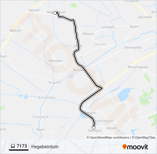 7173 Bus Line Map